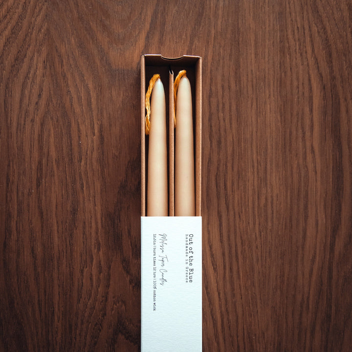 Melissa Taper Beeswax Candles - Set of 2