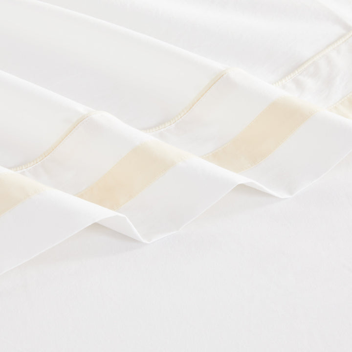 Classic Double Border Percale Cotton Pillowcase Pair