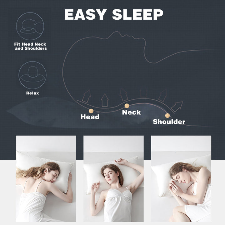 Kasentex Silky Green Piped Edge Goose Down Feather Pillow Set, White