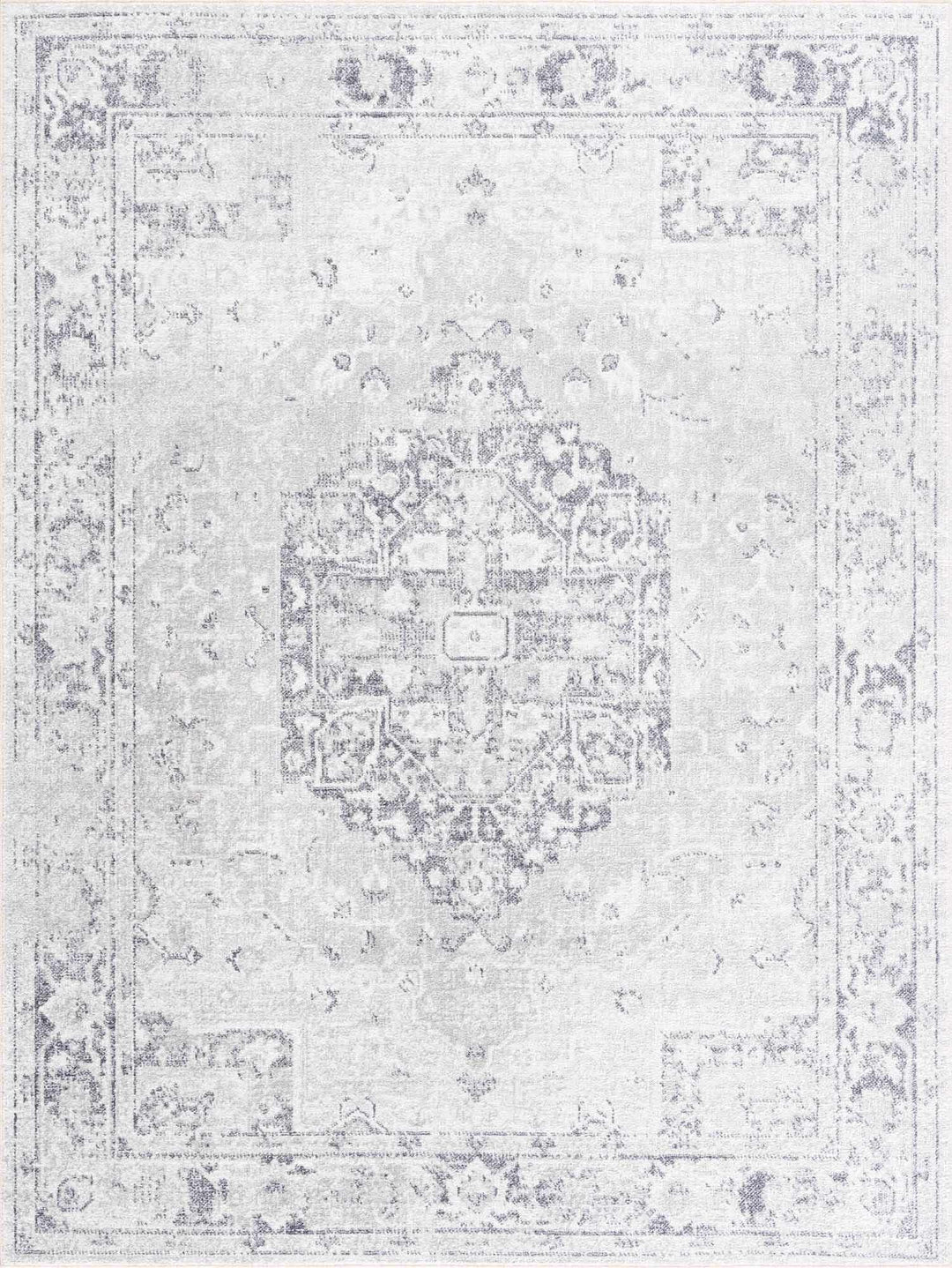 Akram Cream & Antrasit Washable Area Rug