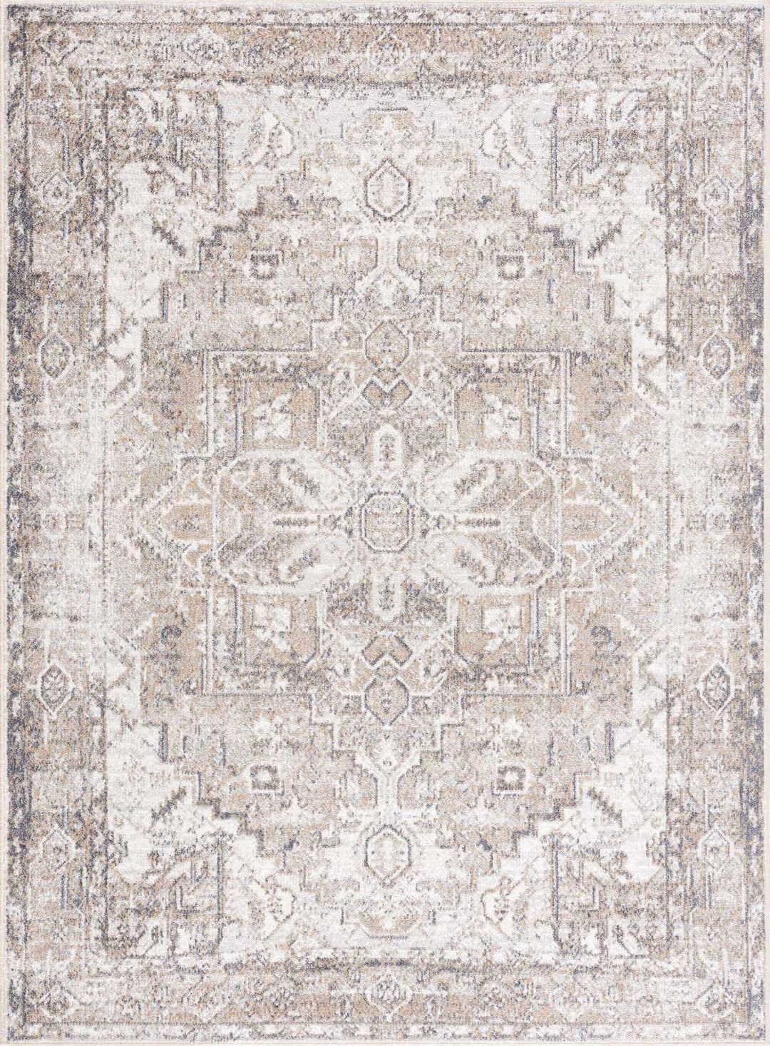 Blue Brown Hera Washable area rug