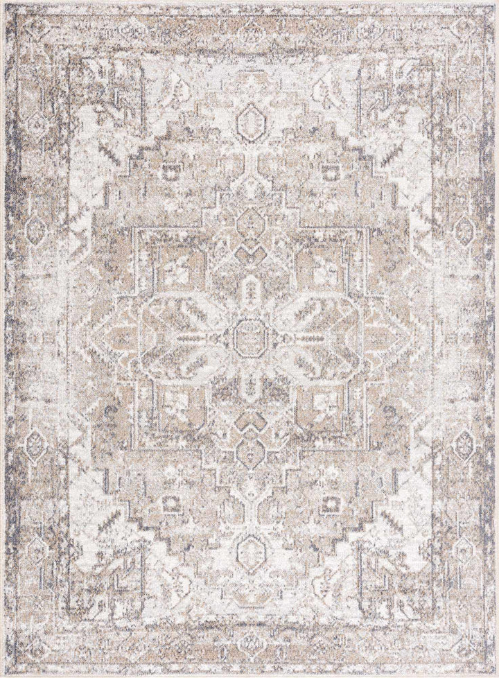 Blue Brown Hera Washable area rug