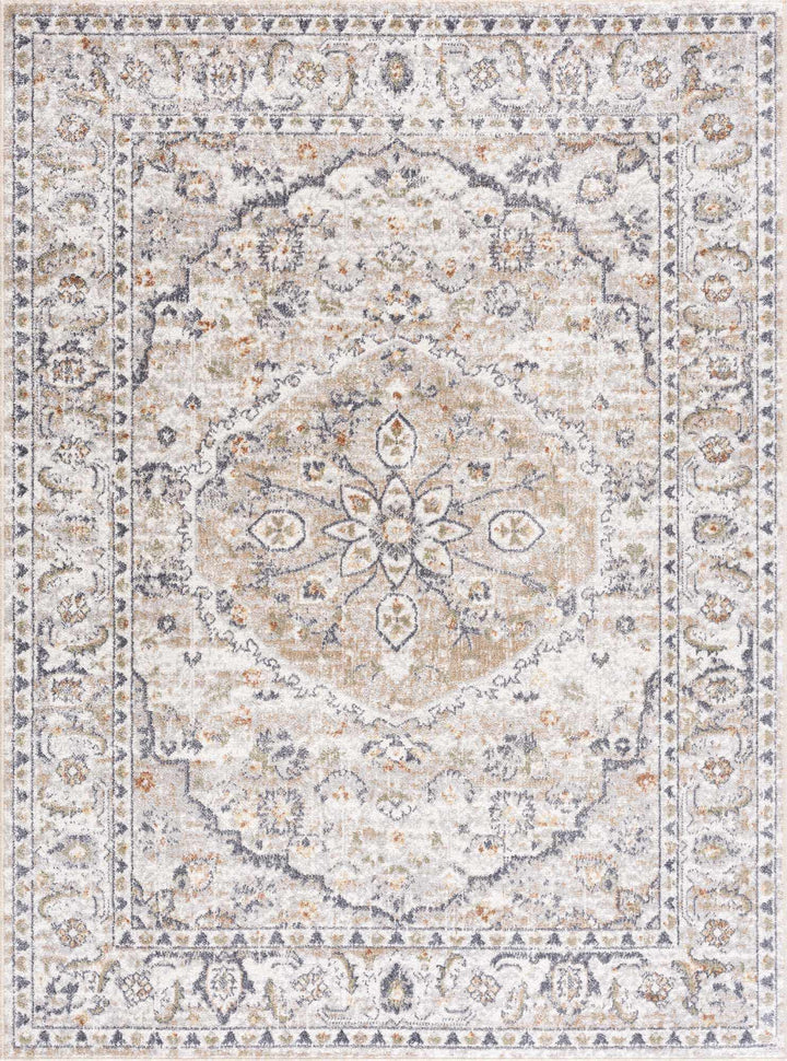 Cream Hiti Washable area rug