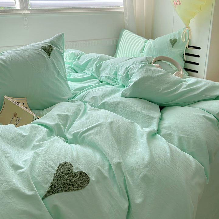 We Forever Us Two – Soft, Skin-Friendly Love Towel &amp; Embroidery Bedding Set