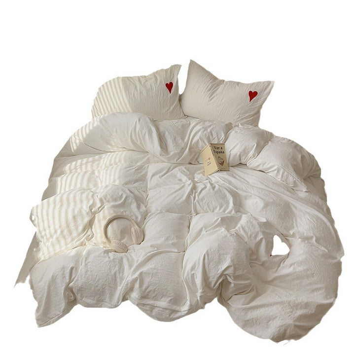 We Forever Us Two – Soft, Skin-Friendly Love Towel &amp; Embroidery Bedding Set