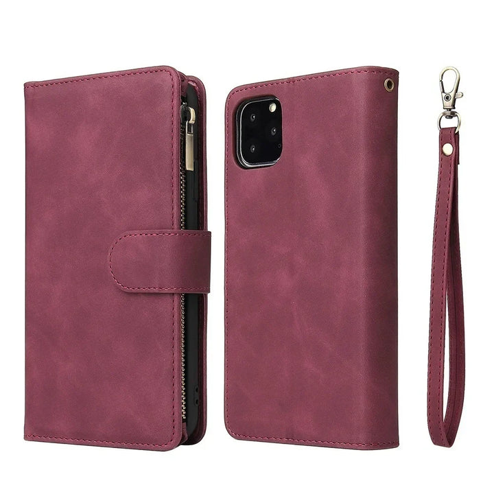 Vegan Leather Wallet Case for iPhone 15 to 17 series