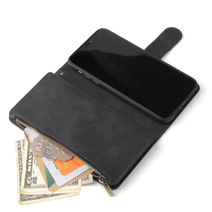 Vegan Leather Wallet Case for iPhone 15 to 17 series