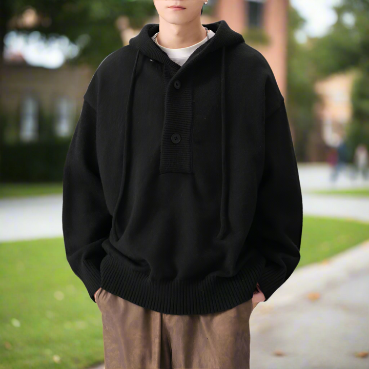 Mens Hooded Pull Over Sweater