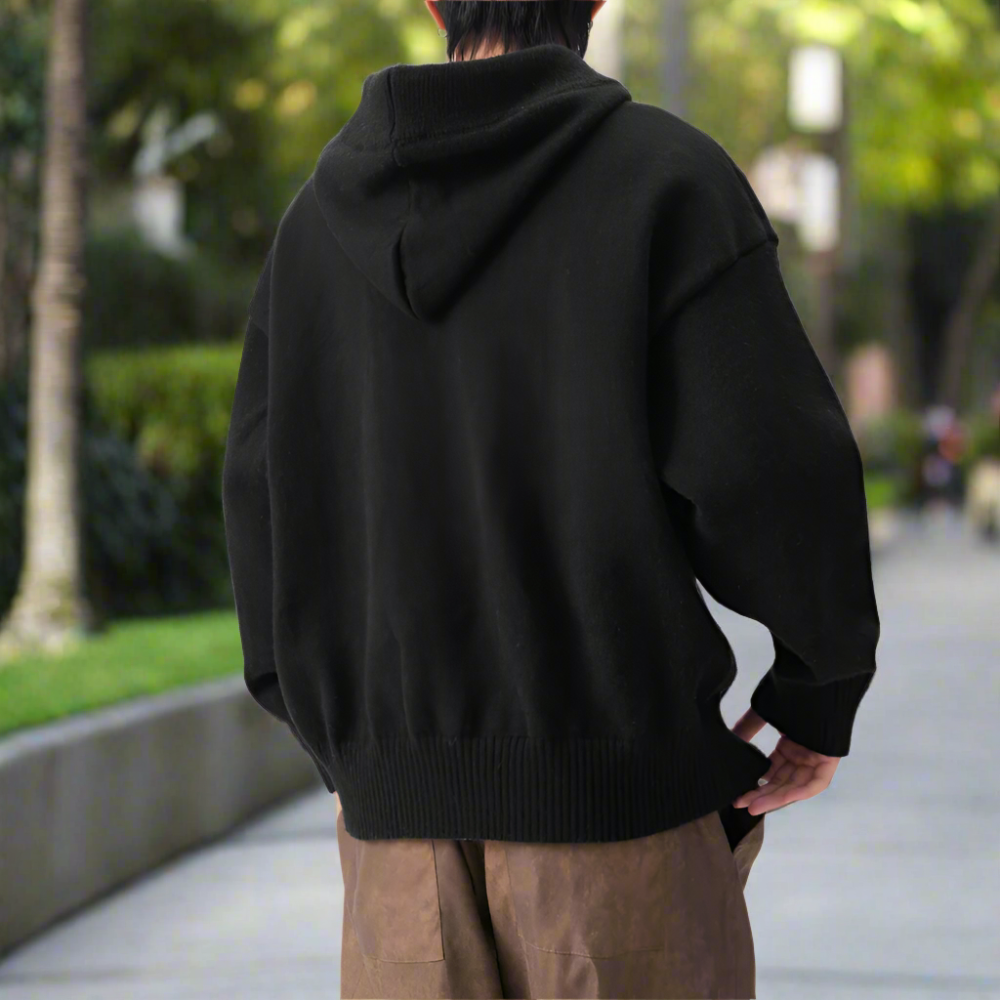 Mens Hooded Pull Over Sweater