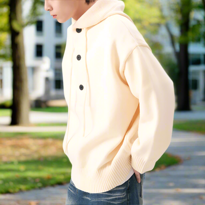 Mens Hooded Pull Over Sweater