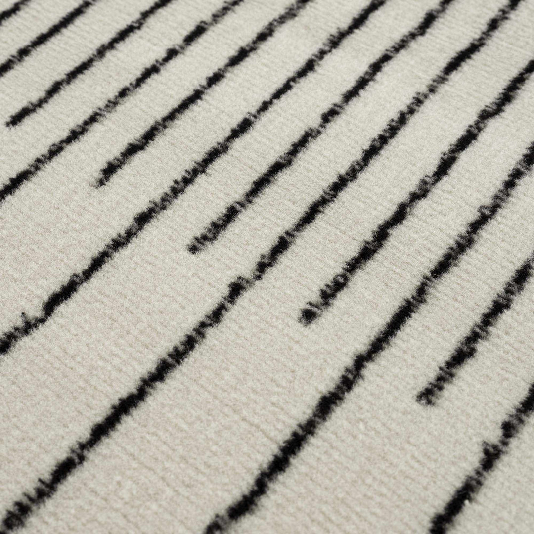 Angus Abstract Black and White Area Rug