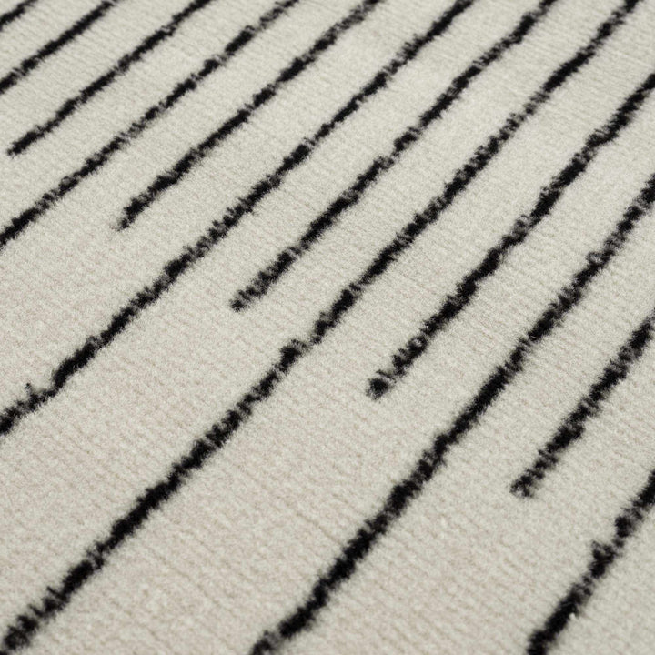 Angus Abstract Black and White Area Rug