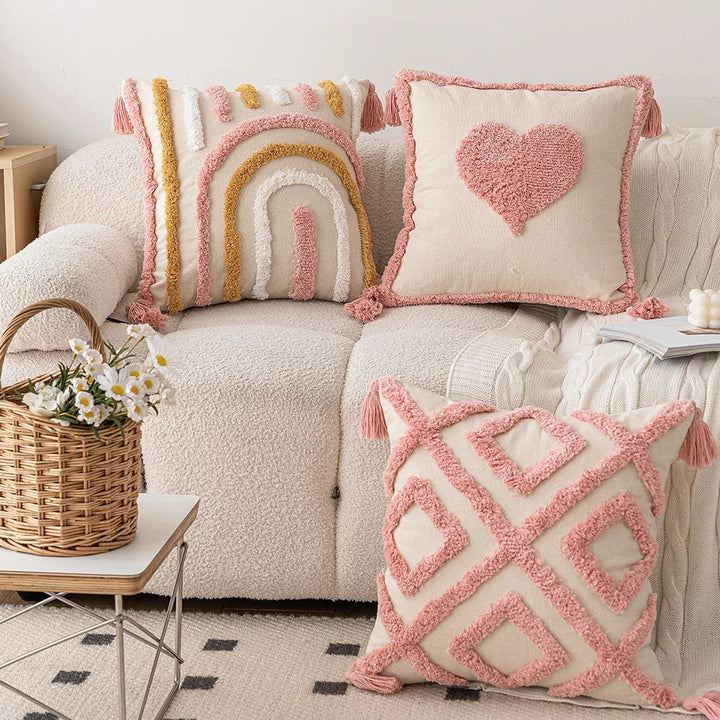 Woven Tufted Decorative Pillow Cover