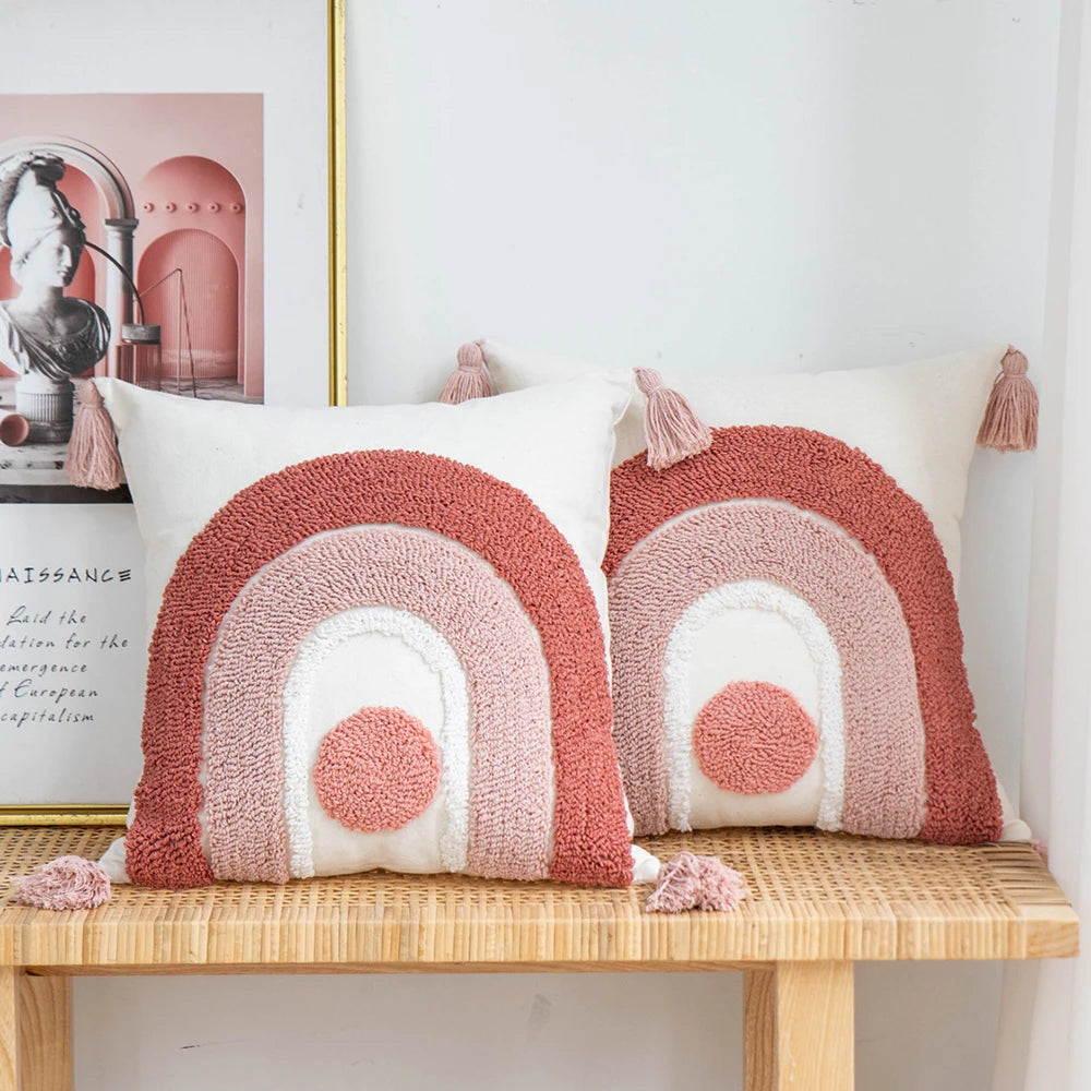 Woven Tufted Decorative Pillow Cover