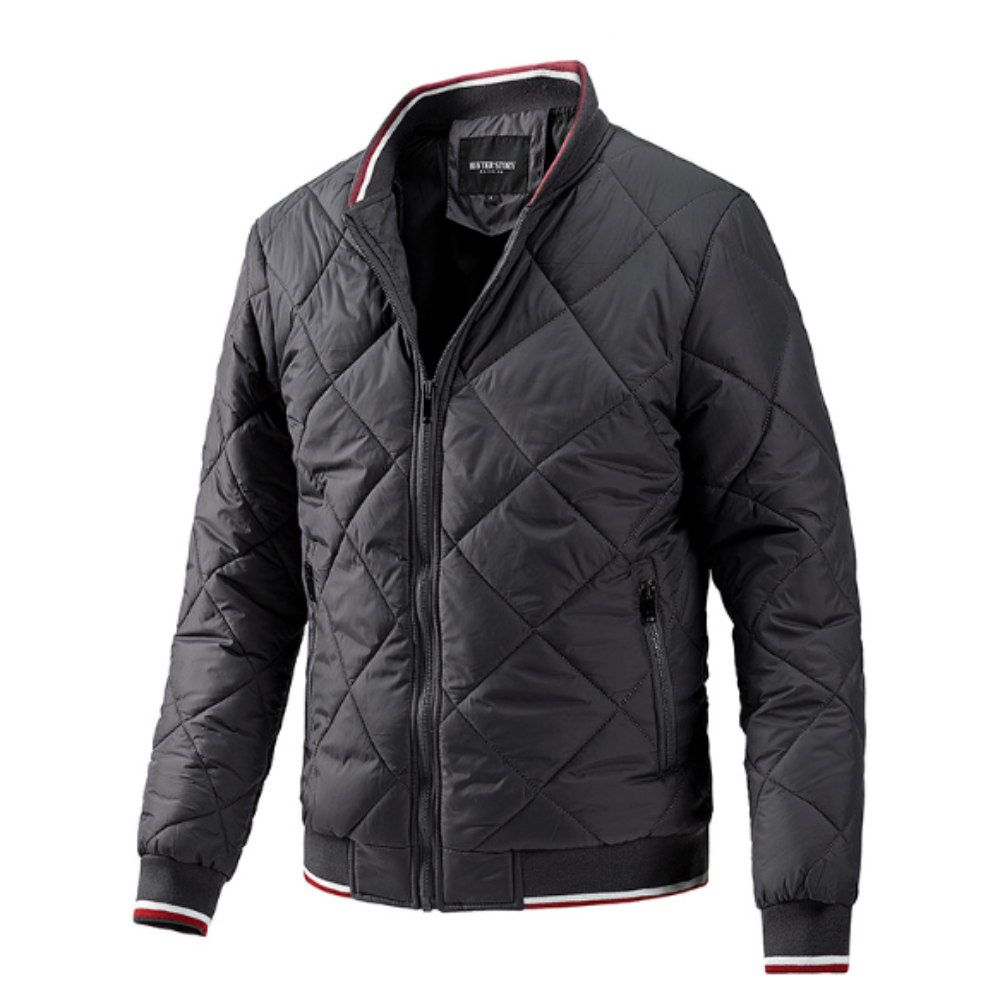 Mens Quilted Bomber Jacket