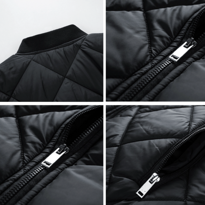 Mens Quilted Bomber Jacket