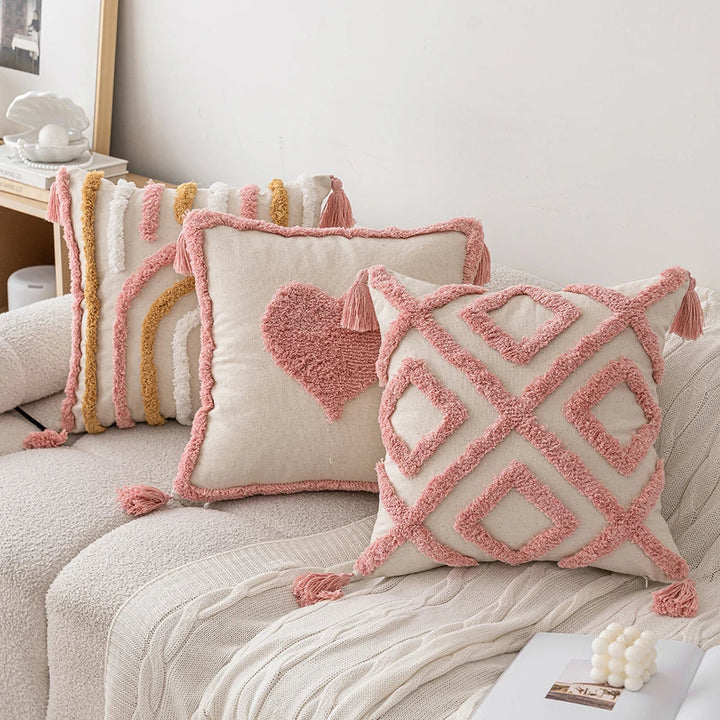 Woven Tufted Decorative Pillow Cover