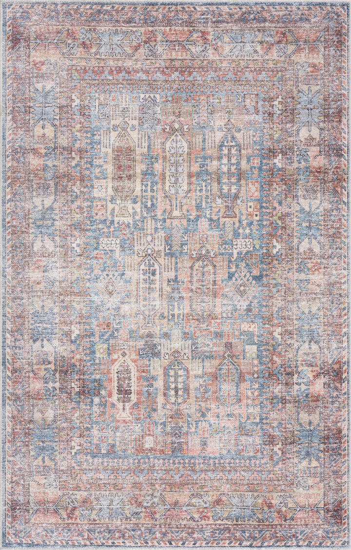 Burnt Orange Holi-2300 Washable Area Rug