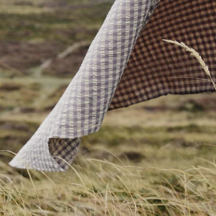 JUNA Bæk&Bølge Duvet Cover Set, Full, Grey/Birch