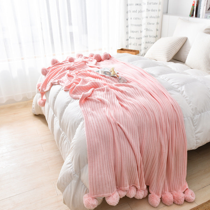 Net Red Cotton Sofa Blanket Knitted Wool