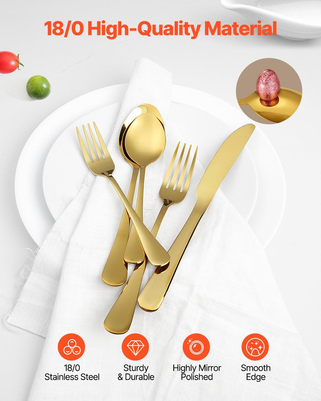 60-Piece Silverware Set Stainless Steel Cutlery Flatware Utensil Kitchen For 12