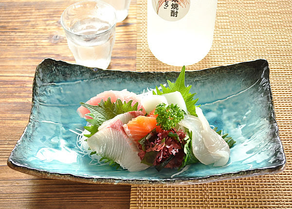 Blue Double Ear Plate Tableware