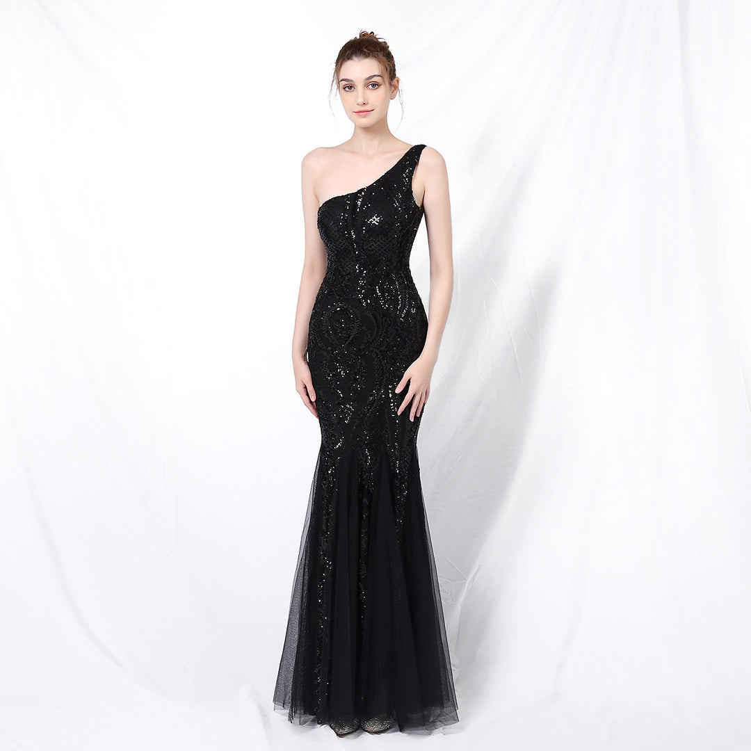 Party Party Evening Dress Sexy Long Slim Toast Dress