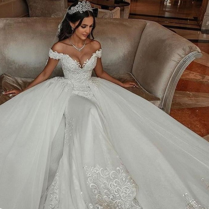 Illusion Lace Bridal Gown | Light Sheer Detailing
