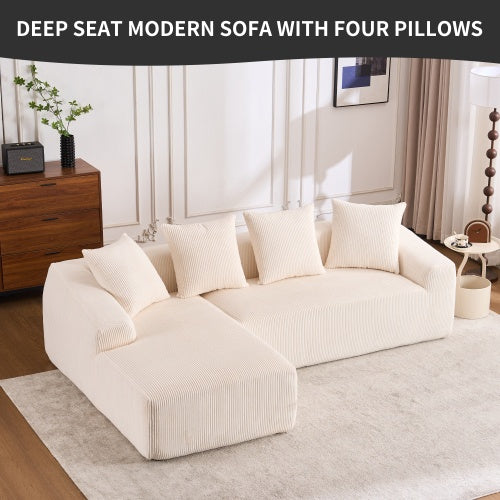 3-seater Compression Sofa With 4 Pillows