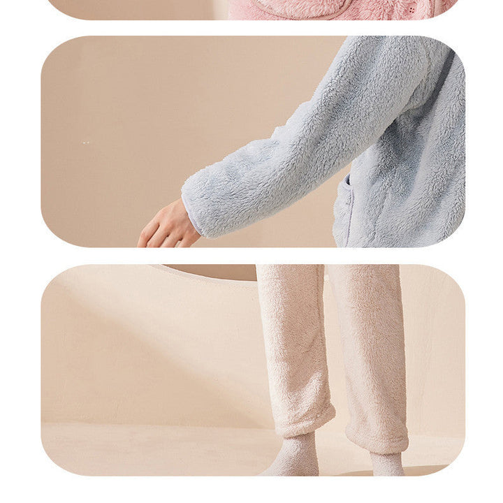 Living Suit Flannel Thickened Pajamas