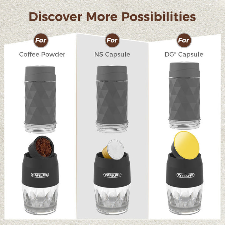Portable Three In One Travel Hand Press Coffee Machine