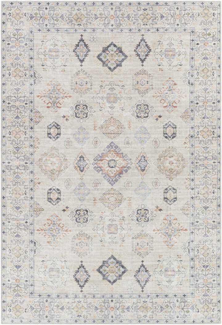 Beige Beckett Vintage Washable Area Rug