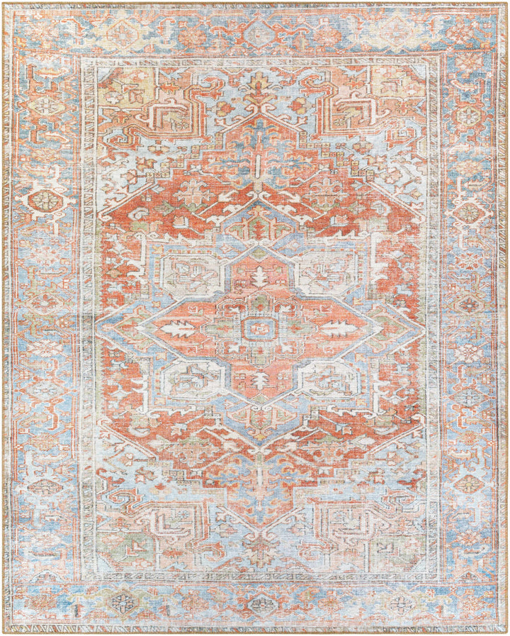 Maayon Medallion Rust Washable Area Rug