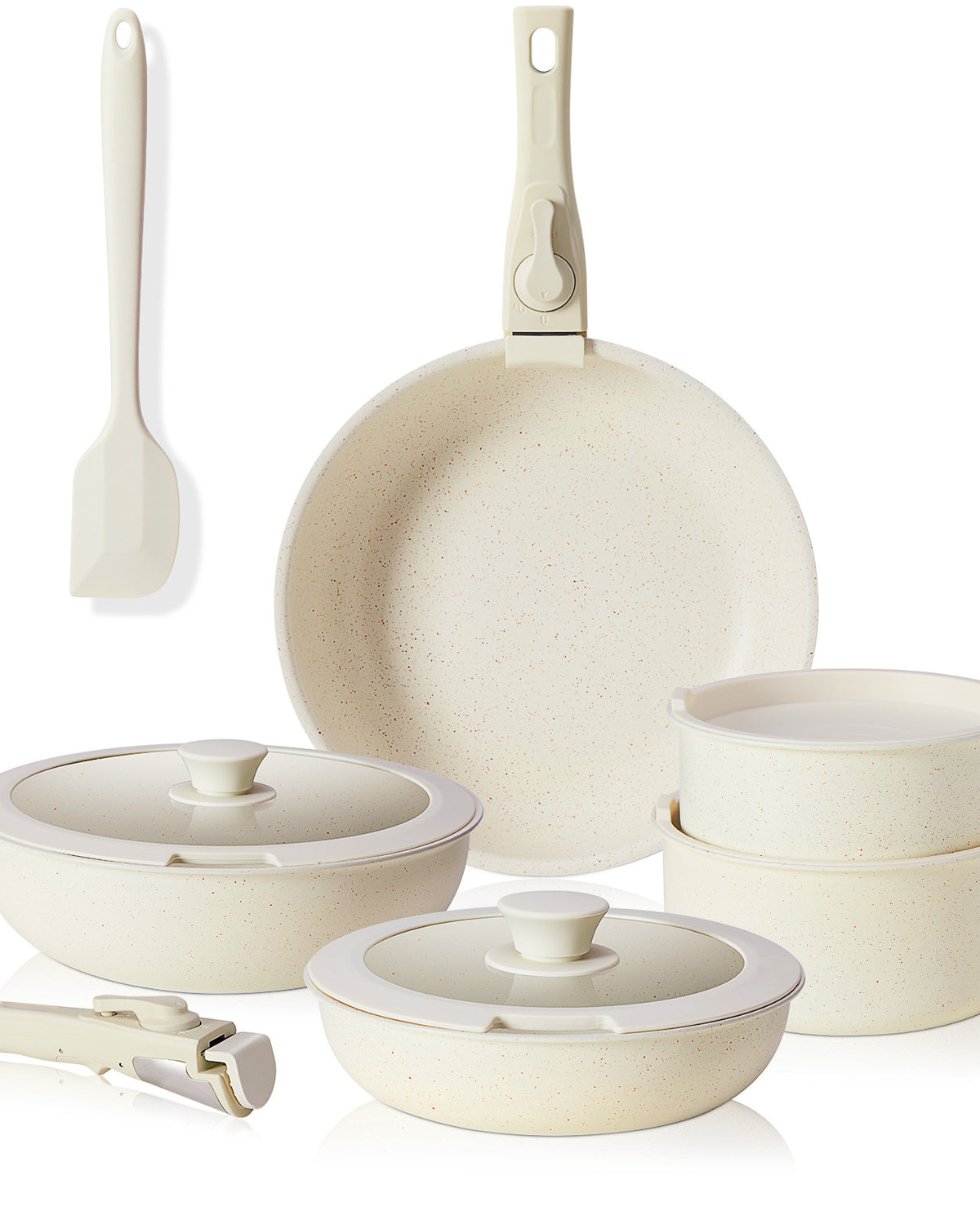 12-Piece Non-Stick Granite Cookware Set
