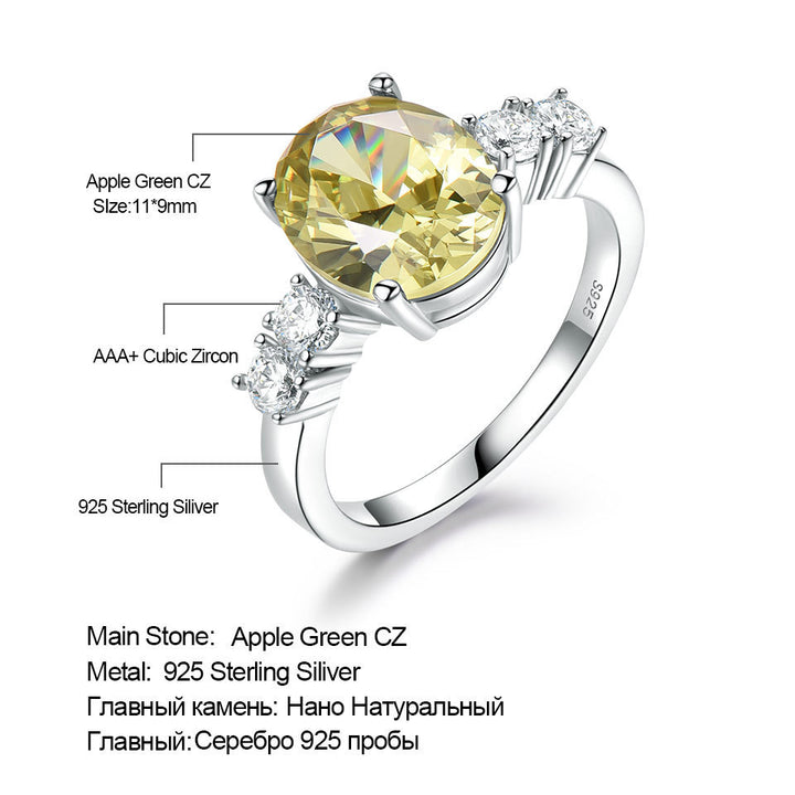 Luxury Yellow Zircon Ring
