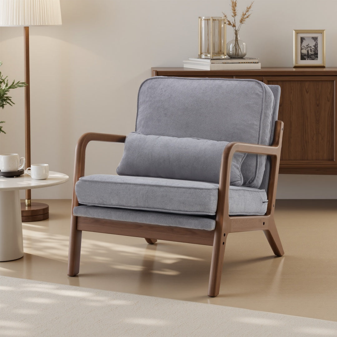 Comfy solid armchair.