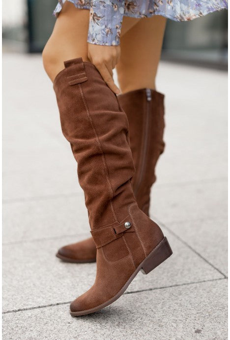 Zipper High Boots