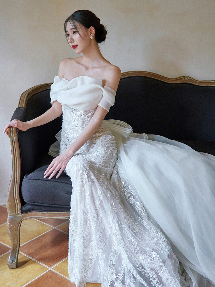 Niche High-grade Lace Fishtail Slim-fit Dress