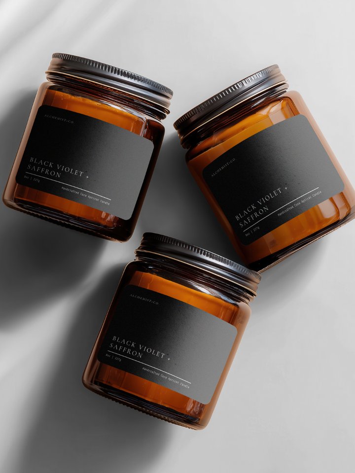 Black Violet + Saffron Shadow Work Wellness Candle