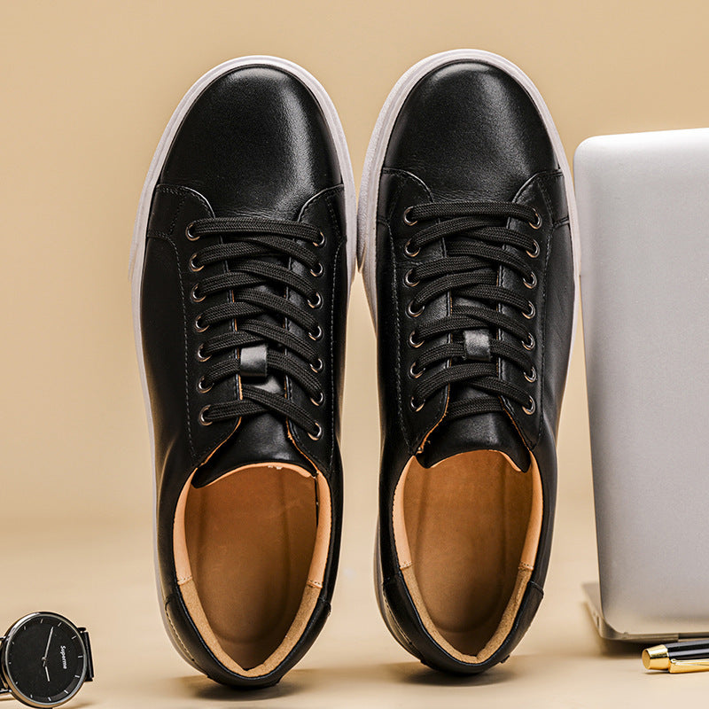 Spring Genuine Leather Breathable British Board Shoes