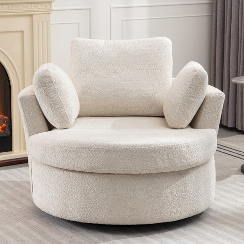 Oversize Round Swivel Cozy Chair