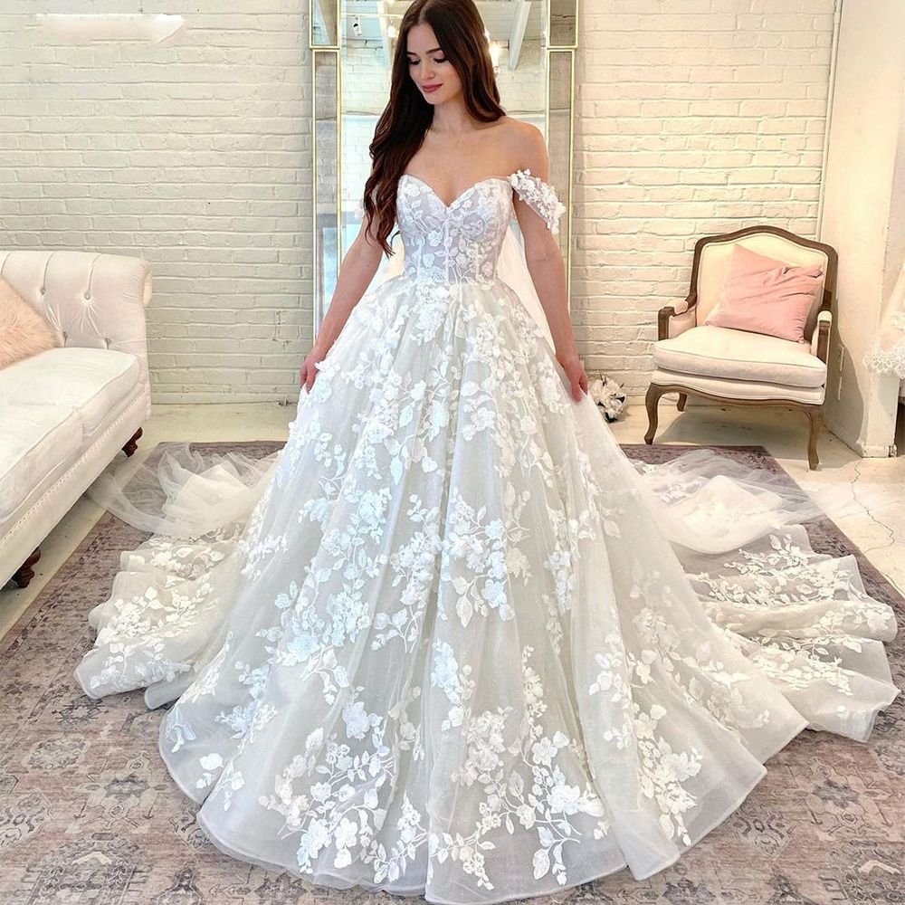 Simple French Bridal Gown | Light Elegance with Train