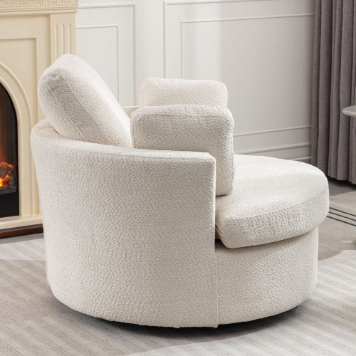 Oversize Round Swivel Cozy Chair