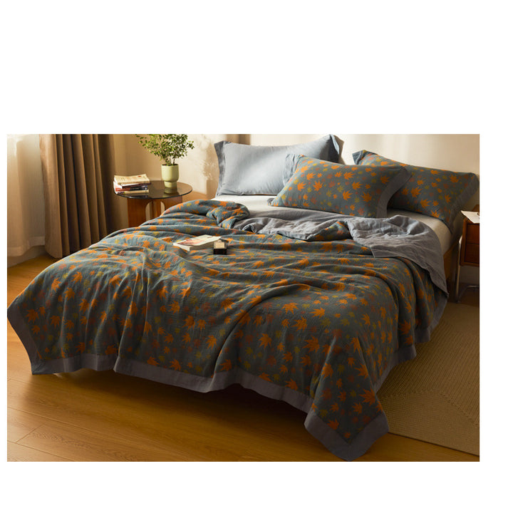 Cotton Class A Yarn-dyed Jacquard Double-layer Gauze Summer Blanket