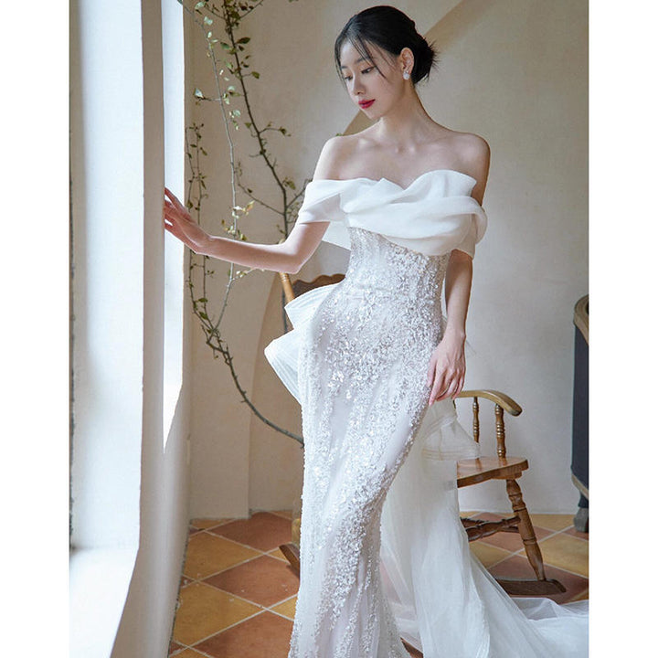 Niche High-grade Lace Fishtail Slim-fit Dress