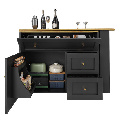 Bar side cabinet.