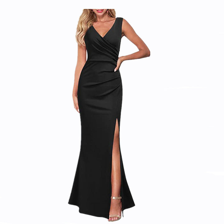 Spaghetti Straps Split Long Dress