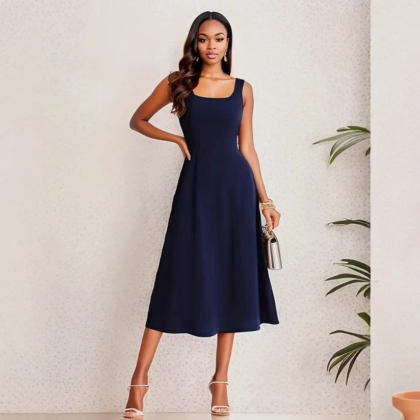 Casual Suspenders Long Dress.
