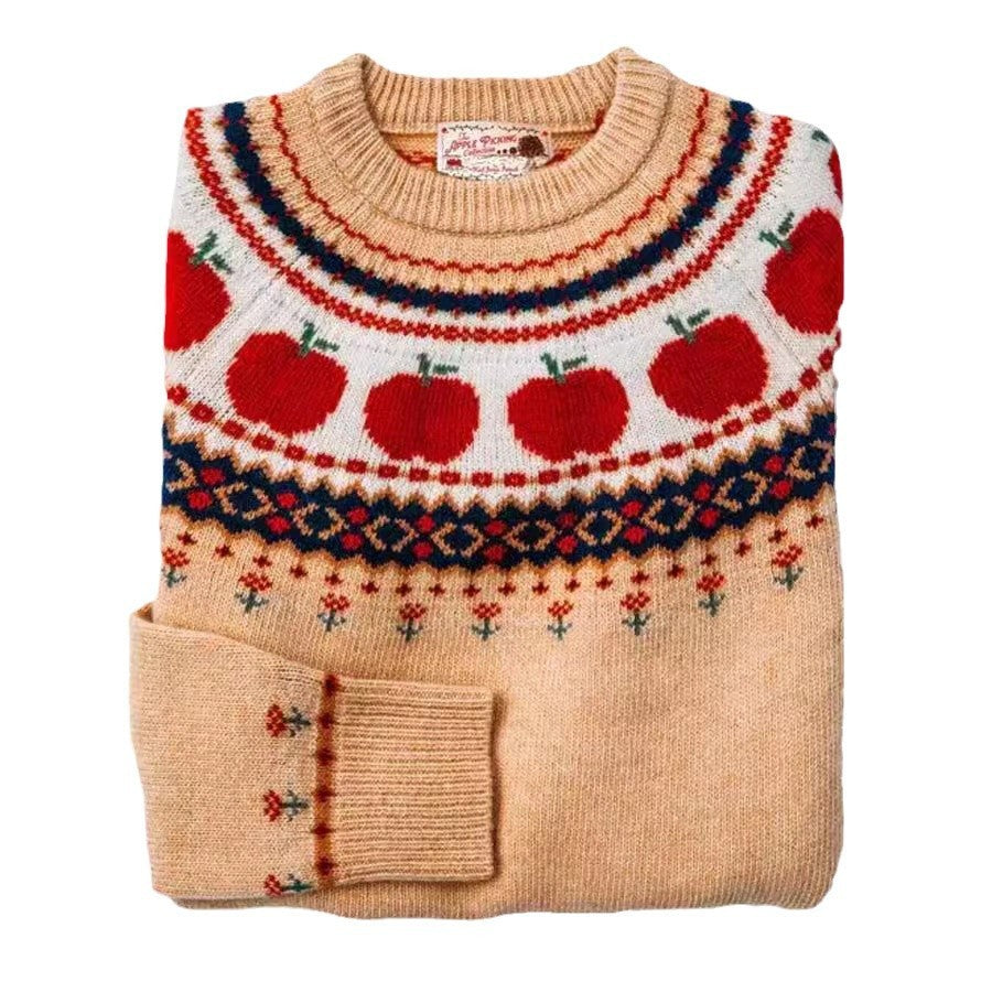 Hooded Thick Needle Fabric Trendy Round Neck Sweater