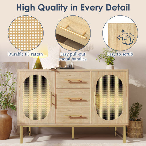 Rattan Side Cabinet.